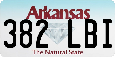AR license plate 382LBI