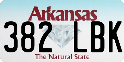 AR license plate 382LBK