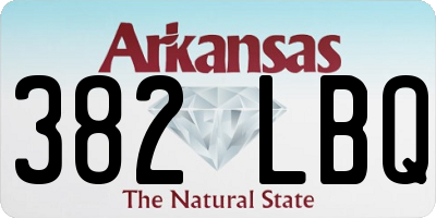 AR license plate 382LBQ
