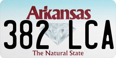 AR license plate 382LCA
