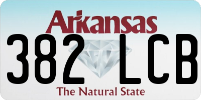 AR license plate 382LCB