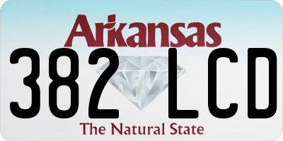 AR license plate 382LCD