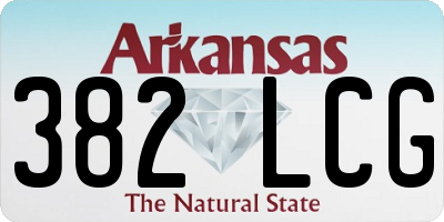 AR license plate 382LCG