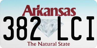 AR license plate 382LCI