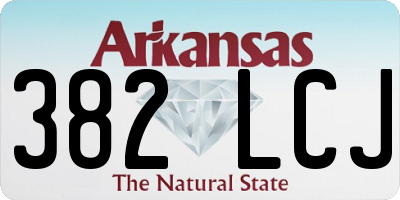 AR license plate 382LCJ