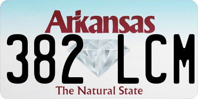 AR license plate 382LCM