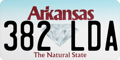 AR license plate 382LDA