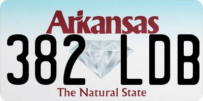 AR license plate 382LDB