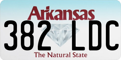 AR license plate 382LDC