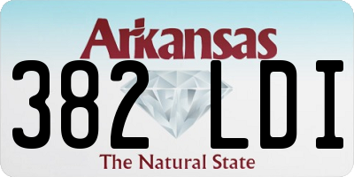 AR license plate 382LDI