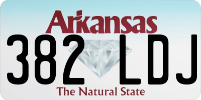 AR license plate 382LDJ