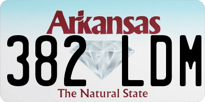 AR license plate 382LDM