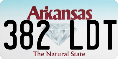 AR license plate 382LDT
