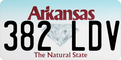 AR license plate 382LDV