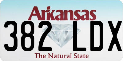 AR license plate 382LDX