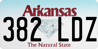 AR license plate 382LDZ