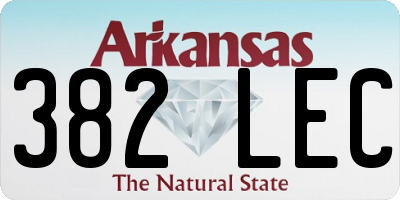AR license plate 382LEC