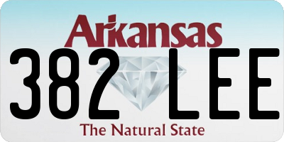 AR license plate 382LEE