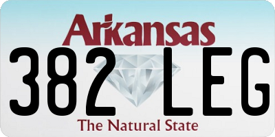 AR license plate 382LEG
