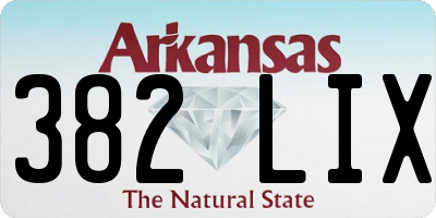 AR license plate 382LIX