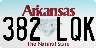 AR license plate 382LQK