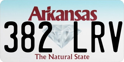 AR license plate 382LRV