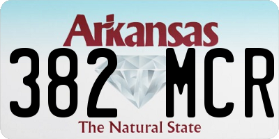 AR license plate 382MCR