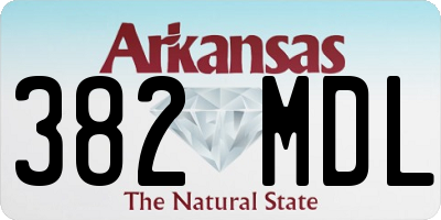 AR license plate 382MDL