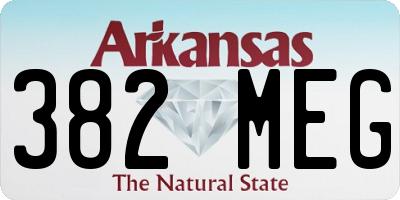 AR license plate 382MEG