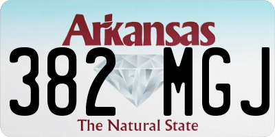 AR license plate 382MGJ