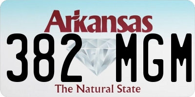 AR license plate 382MGM