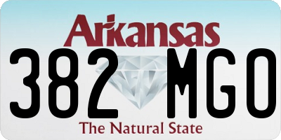 AR license plate 382MGO
