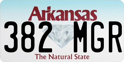 AR license plate 382MGR
