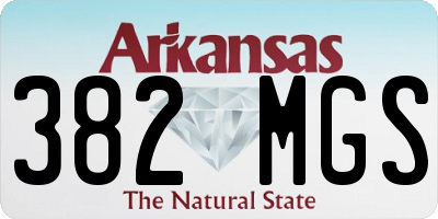 AR license plate 382MGS