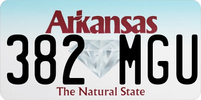 AR license plate 382MGU