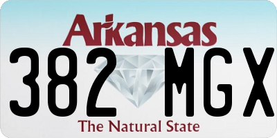 AR license plate 382MGX