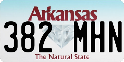 AR license plate 382MHN