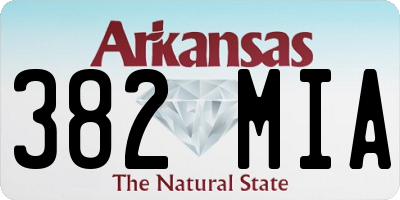 AR license plate 382MIA