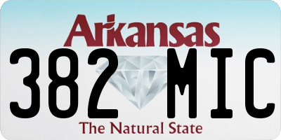 AR license plate 382MIC