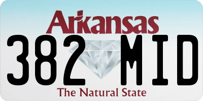 AR license plate 382MID