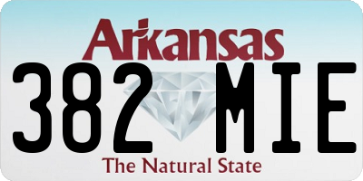 AR license plate 382MIE