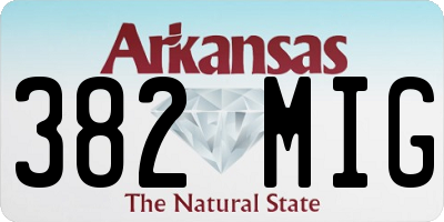 AR license plate 382MIG