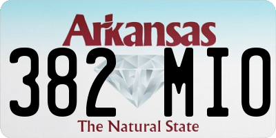 AR license plate 382MIO