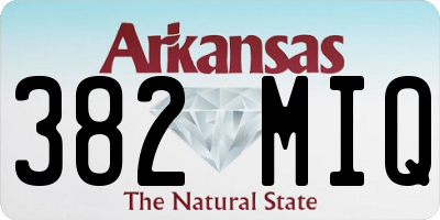 AR license plate 382MIQ