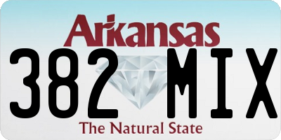 AR license plate 382MIX