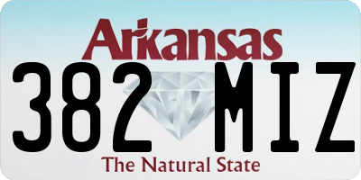 AR license plate 382MIZ