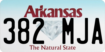 AR license plate 382MJA