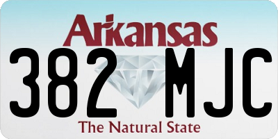 AR license plate 382MJC