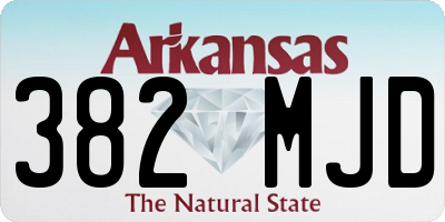 AR license plate 382MJD