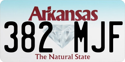 AR license plate 382MJF